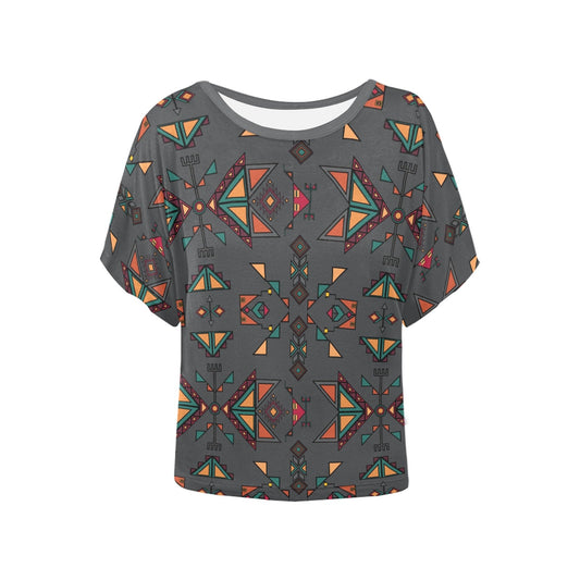 Arrow Dawn Gray Women's Batwing-Sleeved Blouse T shirt