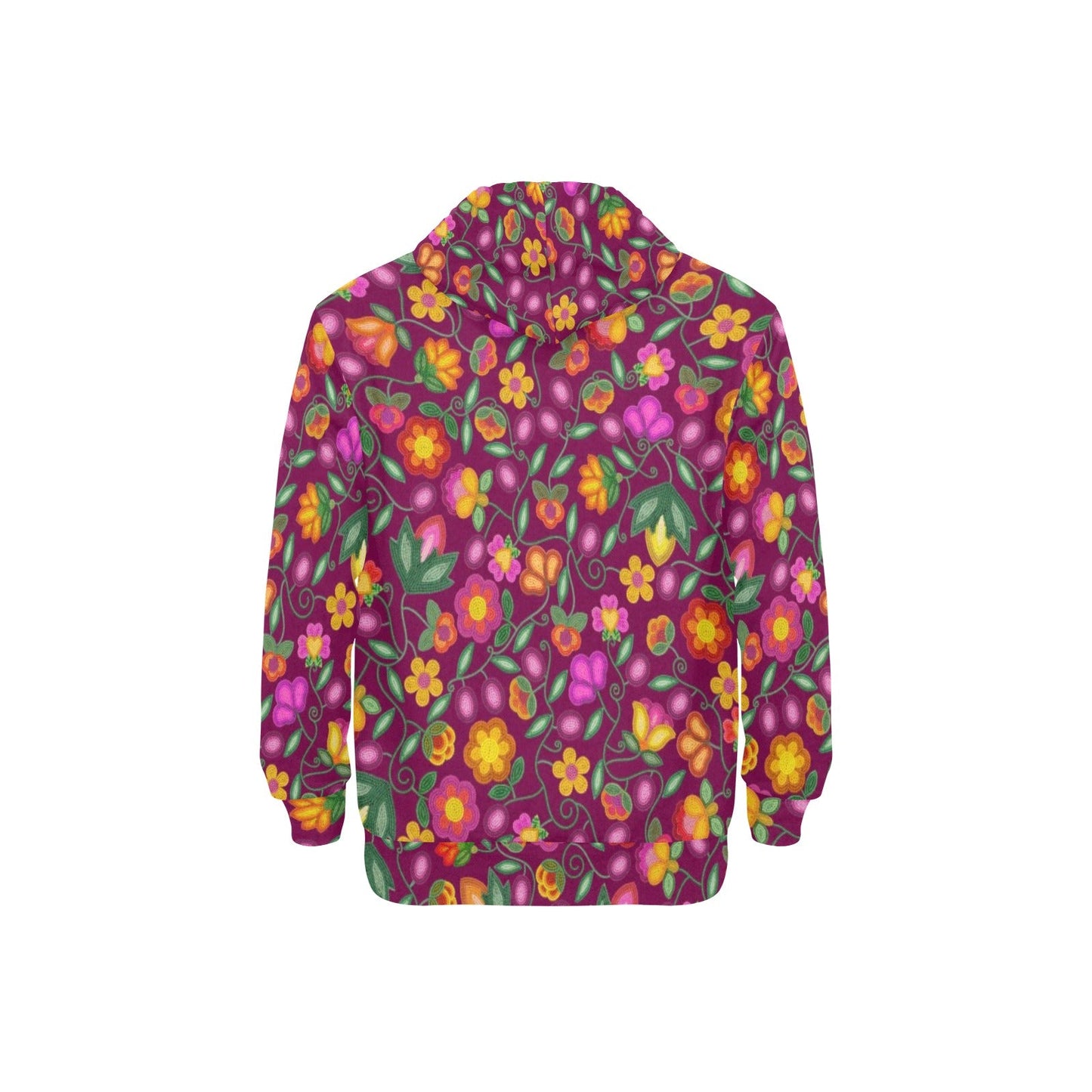 Boreal Bounty Dark Magenta Fleece Hoodie