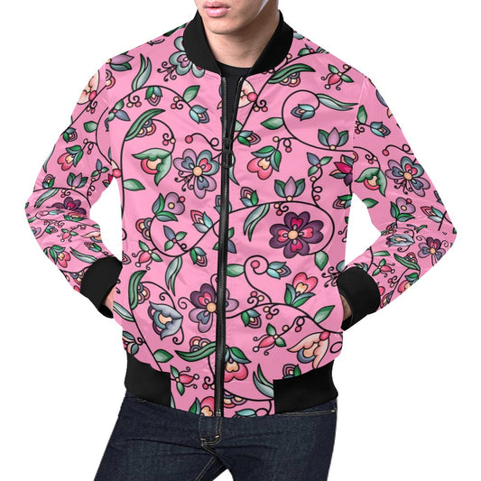 Amber Evening Garland Pink Bomber Jacket for Men
