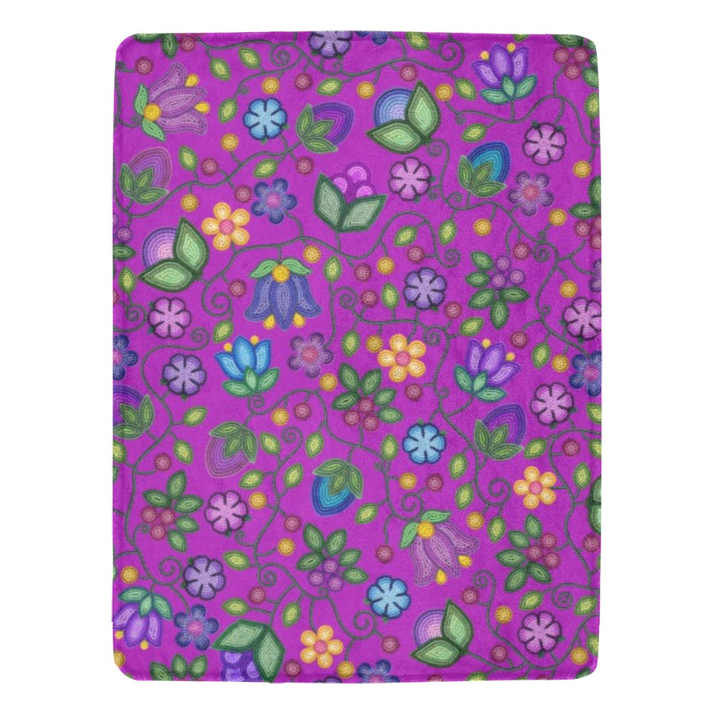 Bloom Uplift Purple X-Large Micro Fleece Blanket