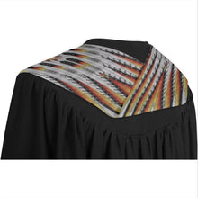 Load image into Gallery viewer, Fire Feather White Graduation Stole
