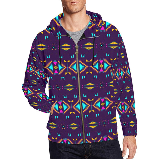 Rite of Passage Dark Purple Men's Zipper Hoodie