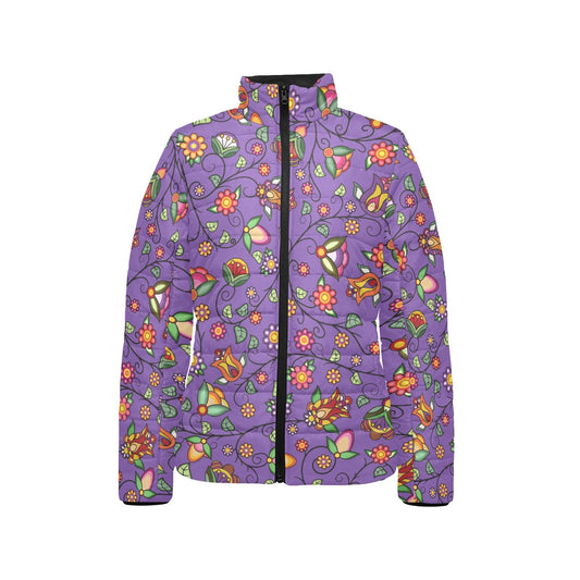Heartbeat Petals Purple Stand Collar Jacket