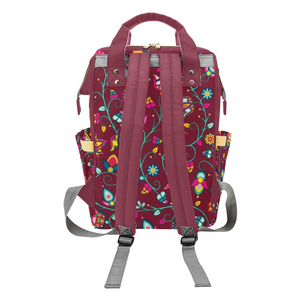 Thorny Path Cranberry Multi-Function Diaper Backpack
