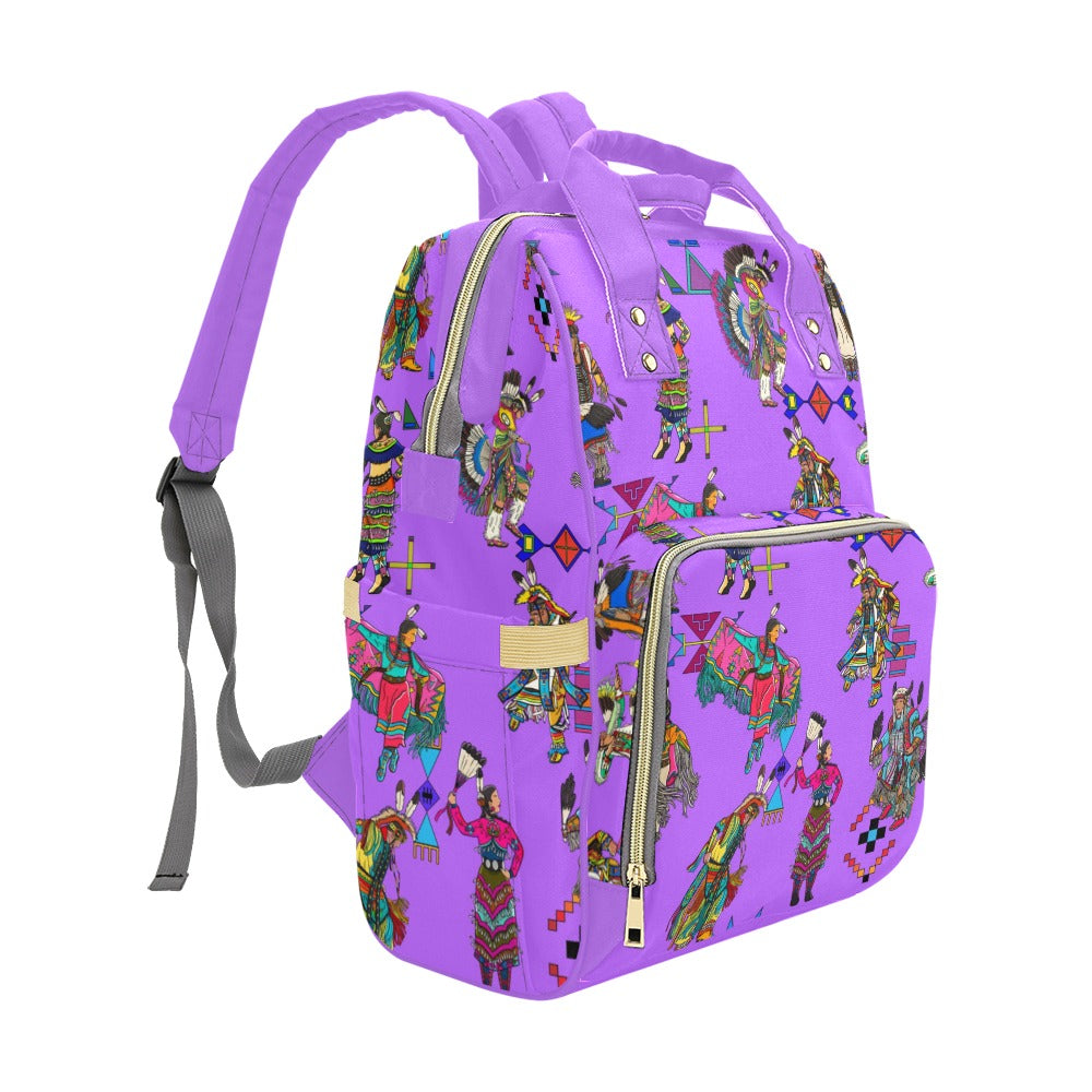 Grand Entry Dancers Purple Multi-Function Diaper Backpack