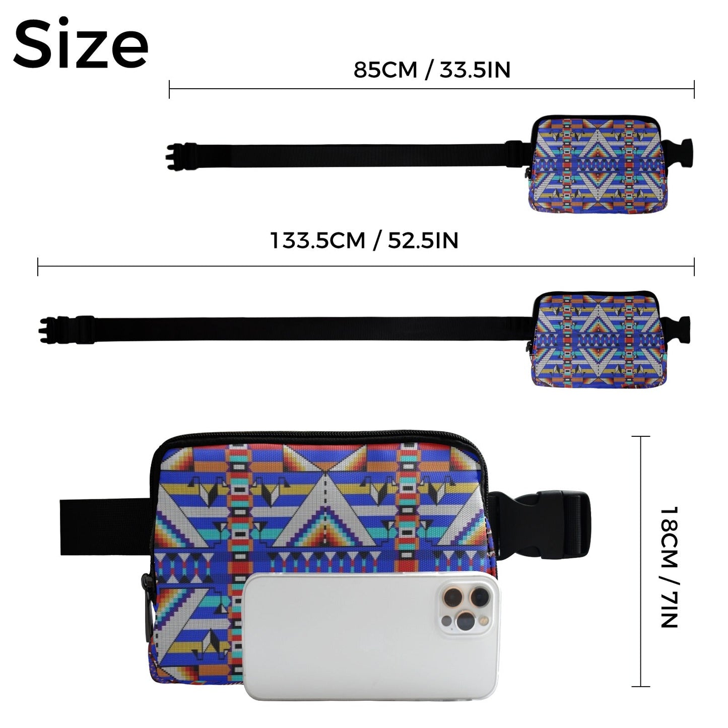 Medicine Blessing Blue Belt Bag