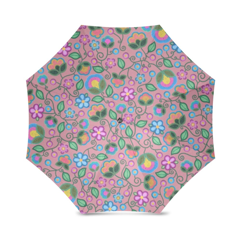 Turquoise Sunbeam Peach Foldable Umbrella (Model U01)