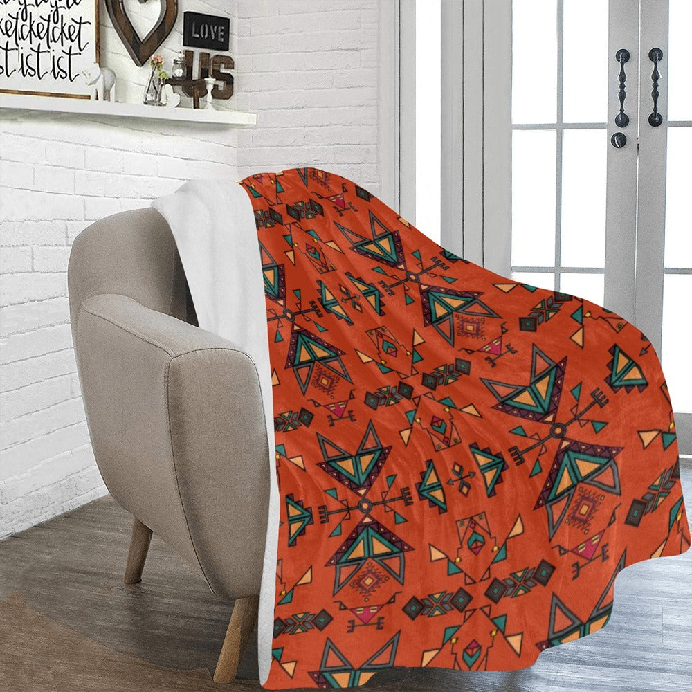 Arrow dawn Orange X-Large Micro Fleece Blanket