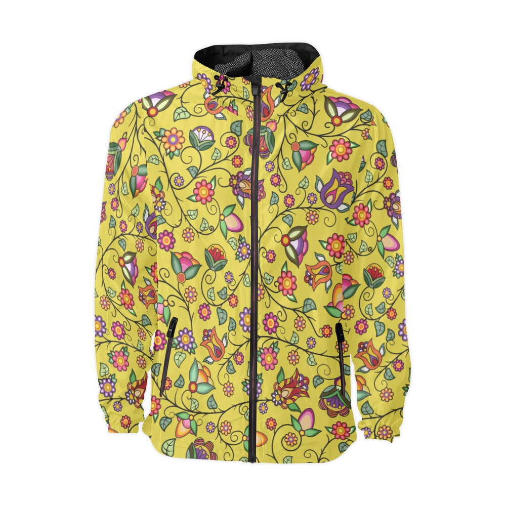 Heartbeat Petals Yellow Men's Windbreaker