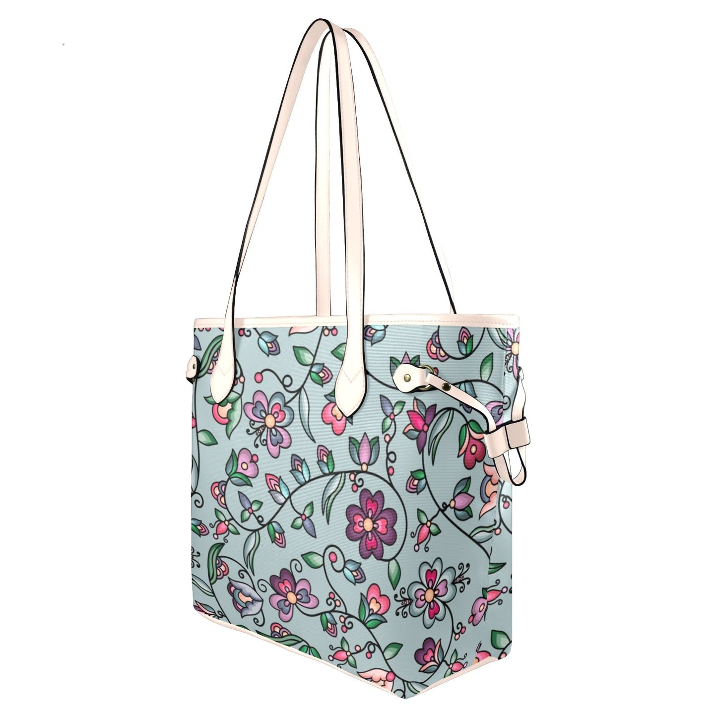 Amber Evening Garland Turquoise Clover Canvas Tote
