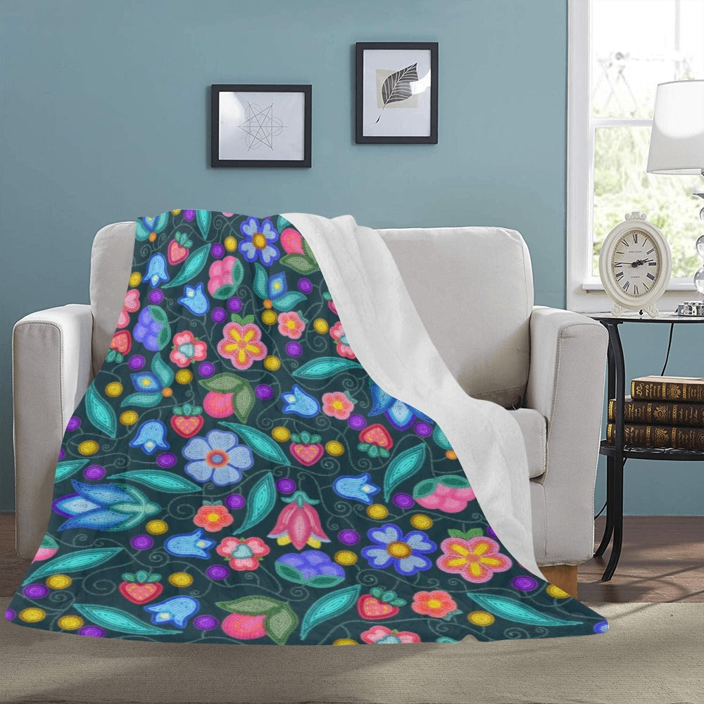 Sweet Offering Dark Teal X-Large Micro Fleece Blanket