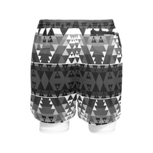 Load image into Gallery viewer, Writing on Stone Black and White Men&#39;s Sports Shorts with Compression Liner
