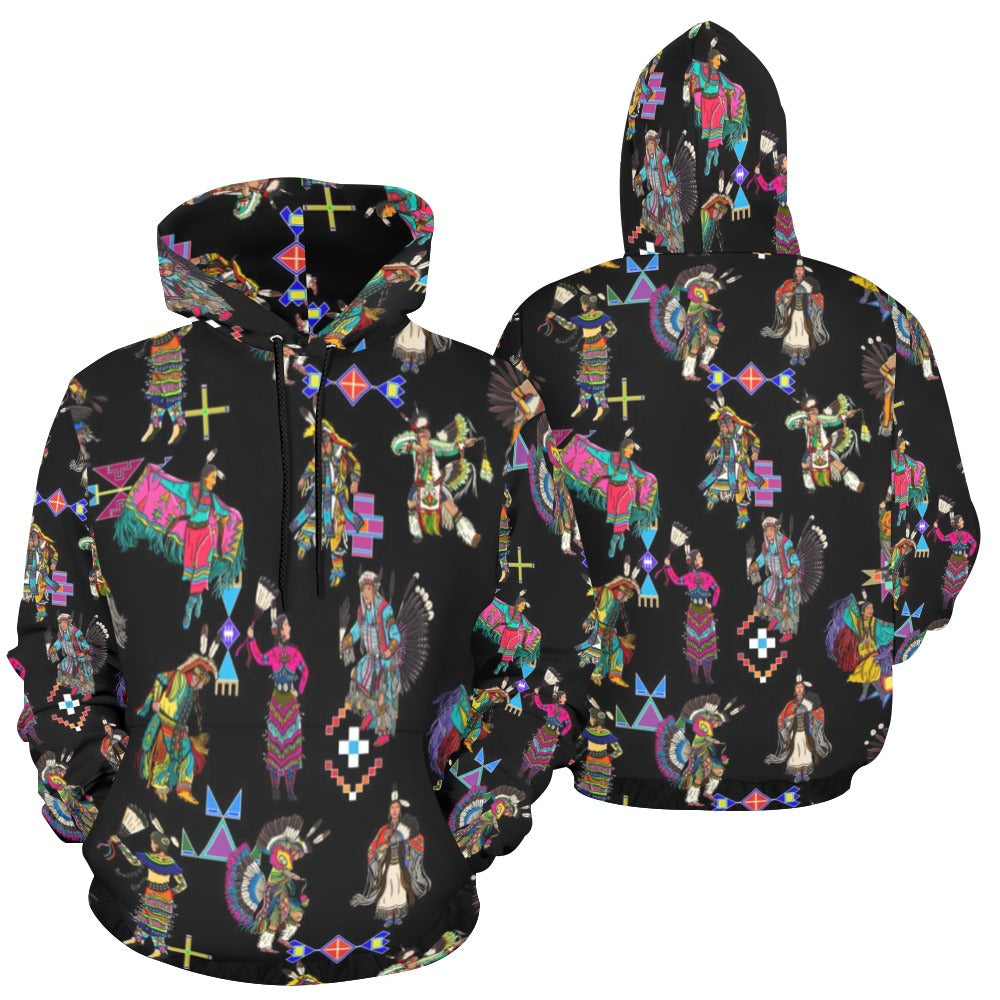 Grand Entry Dancers Black Hoodie for Women