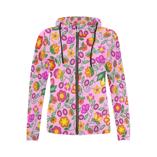 Boreal Bounty Pink Full Zip Hoodie for Women