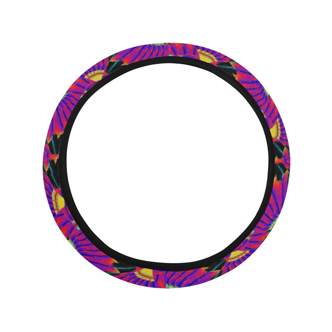 Eagle Feather Remix Steering Wheel Cover with Elastic Edge