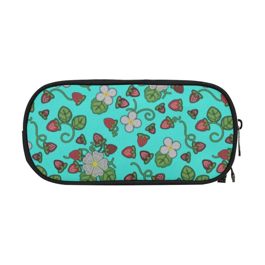 Strawberry Dreams Turquoise Pencil Pouch