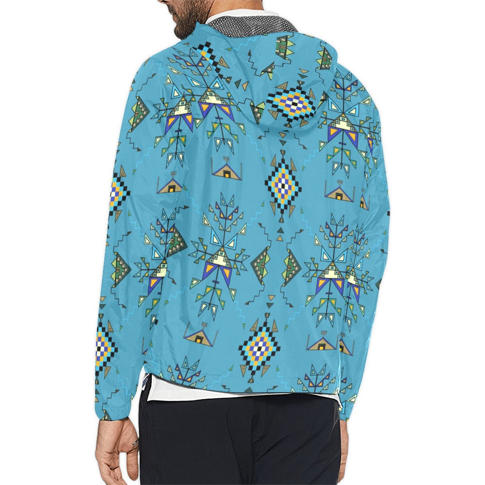 Bear Shield Blue Men's Windbreaker