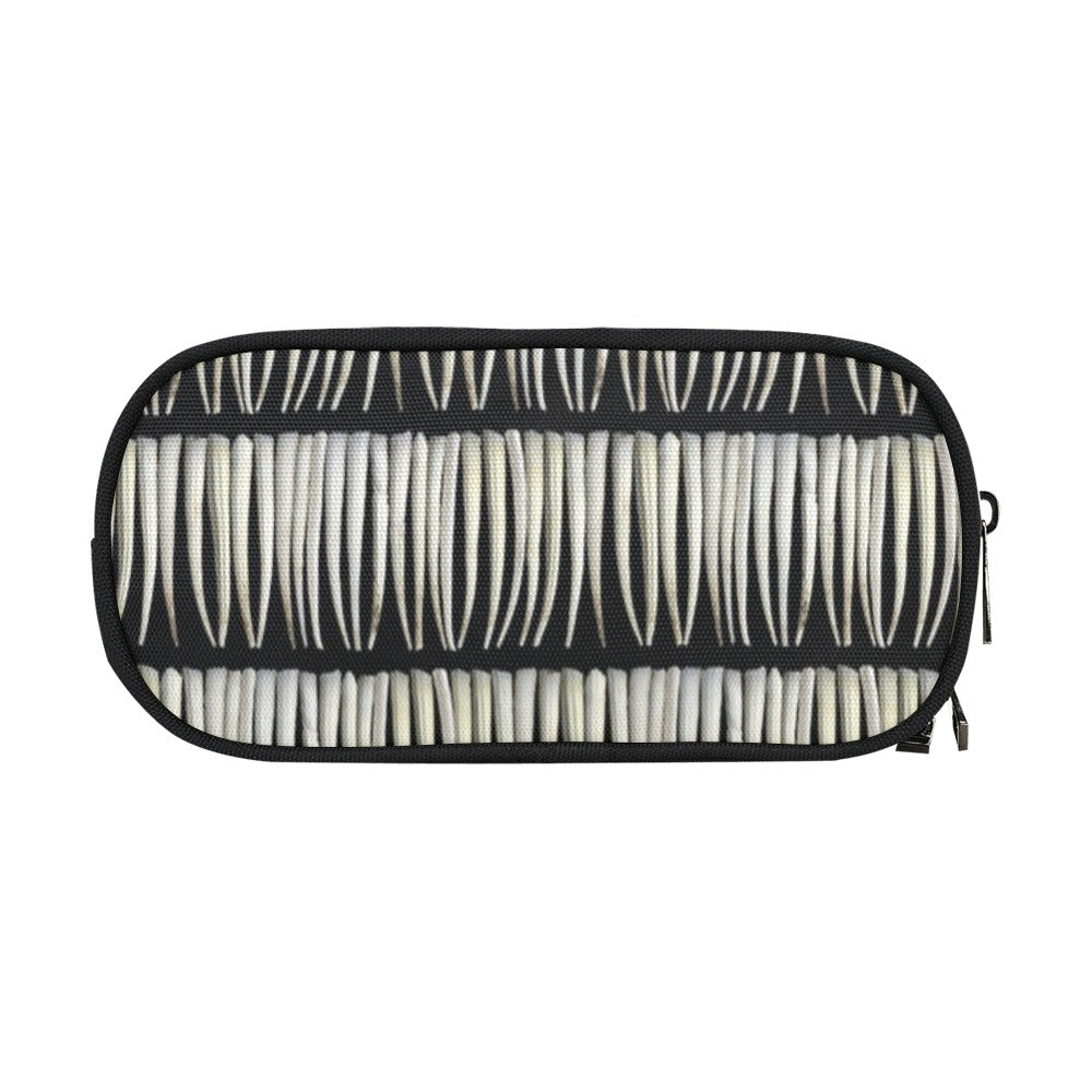 Dentalium on Black Pencil Pouch