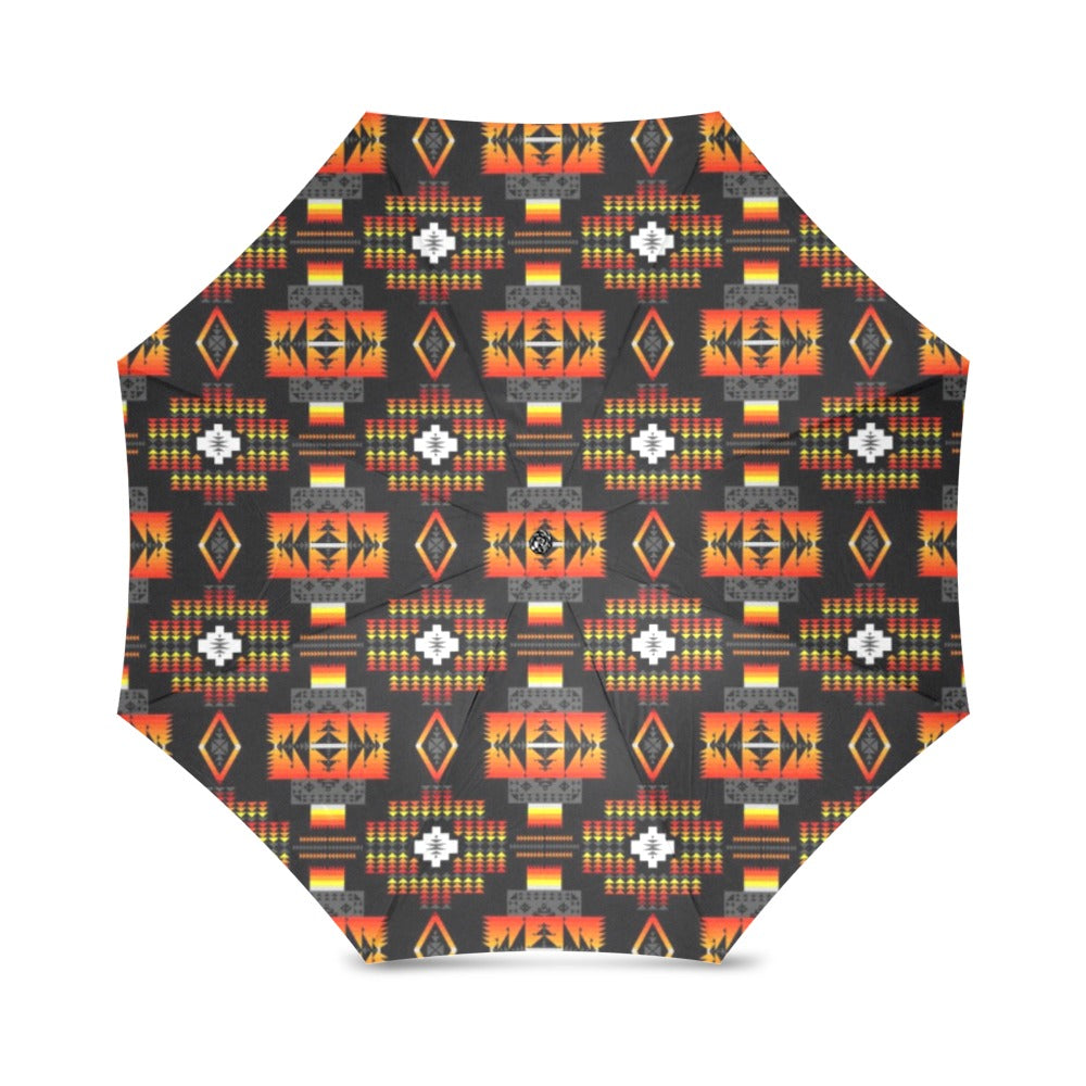 Seven Tribes Black Foldable Umbrella