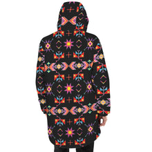 Load image into Gallery viewer, Scattered Generations Black Unisex Sherpa Lined Hooded Coat
