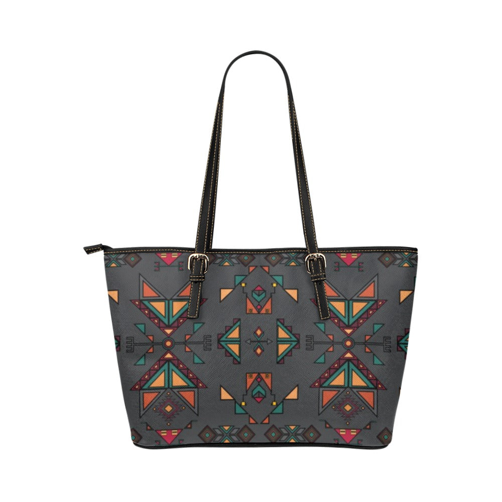 Arrow dawn Gray Leather Tote