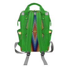 Load image into Gallery viewer, Diamond in the Bluff Lime Multi-Function Diaper Backpack/Diaper Bag
