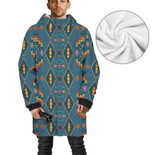 Load image into Gallery viewer, Travois Tipi Deep Lake Unisex Sherpa Lined Hooded Coat
