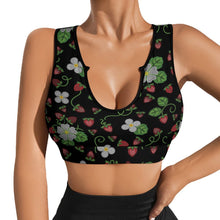 Load image into Gallery viewer, Strawberry Dreams Midnight Yoga Top
