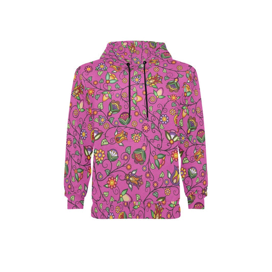 Heartbeat Petals Pink Fleece Hoodie