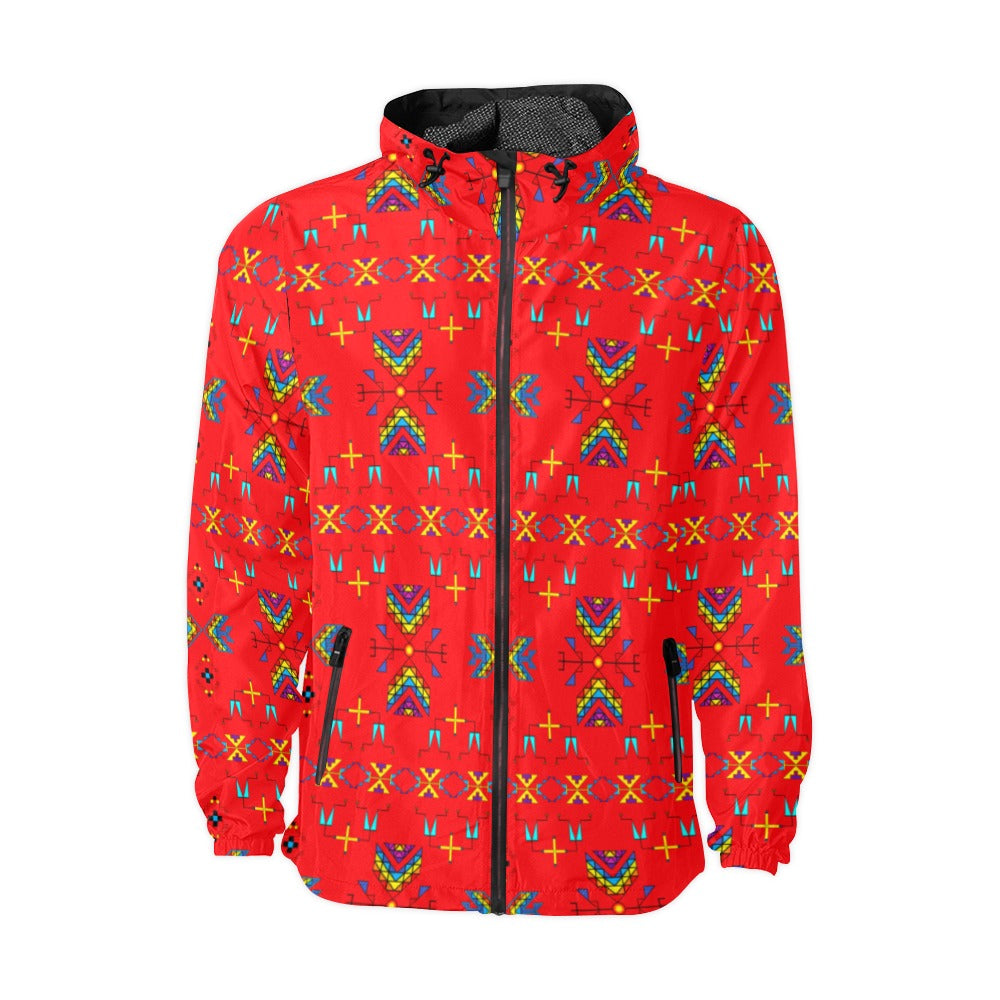 Rainy Chief Rainbow Red Men's Windbreaker
