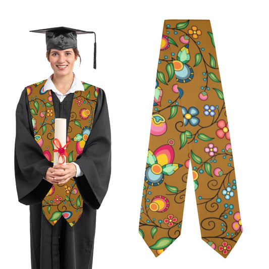 Floral Bounty Fall Leaves Graduation Stole