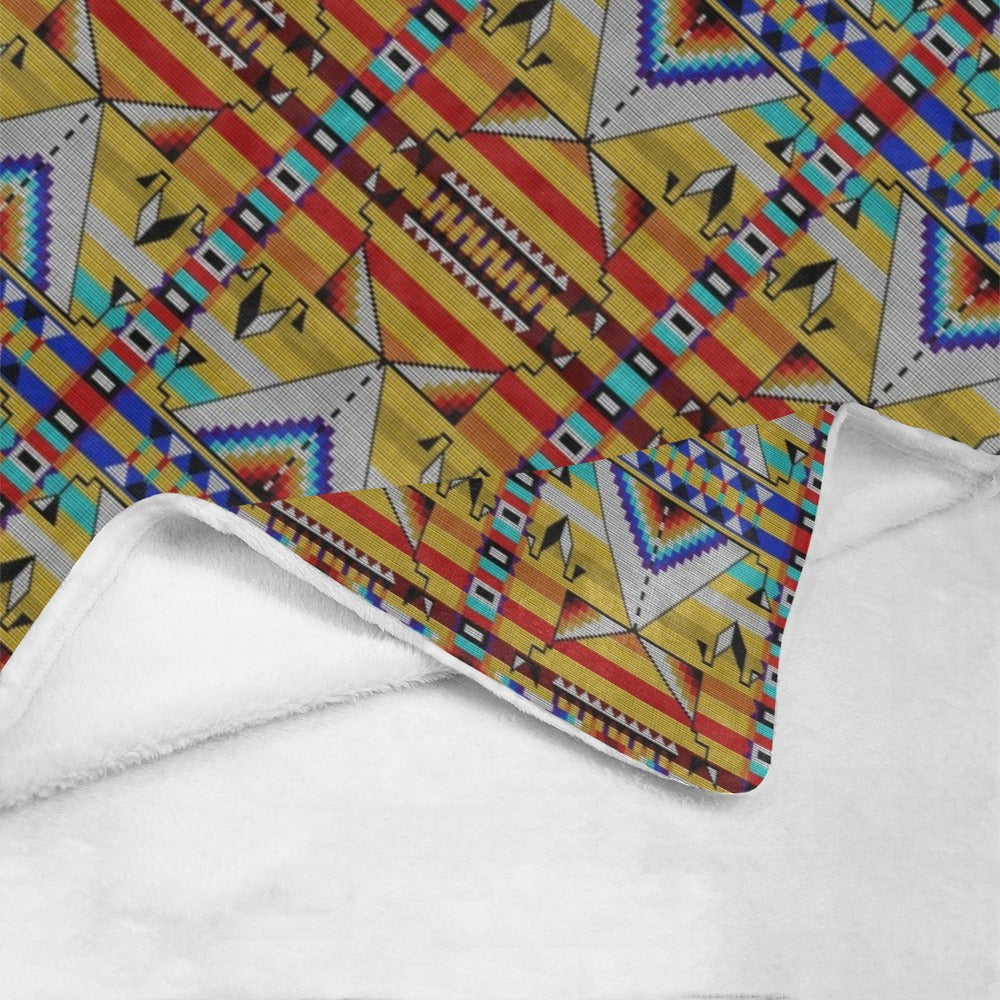 Medicine Blessing Yellow X-Large Micro Fleece Blanket