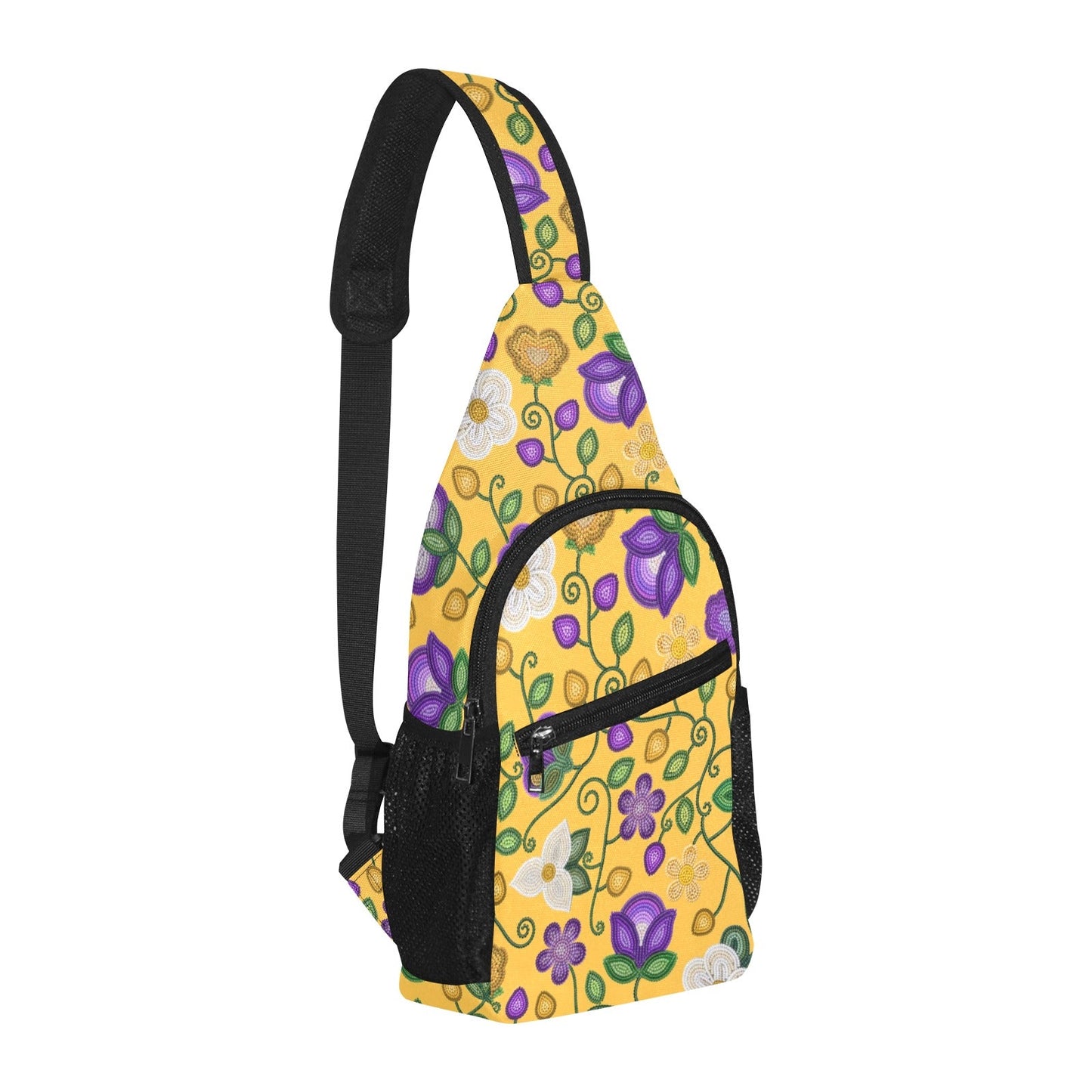 Midnight Moss Bloom Yellow Chest Bag