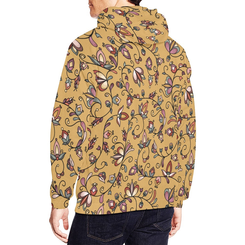 Burnt Sky Petals Gold Hoodie for Men