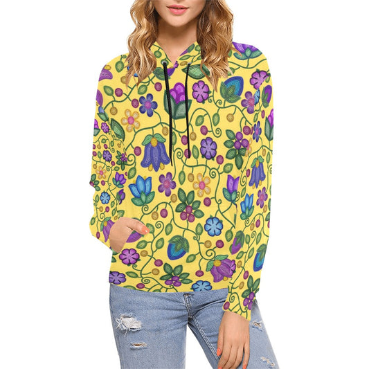 Bloom Uplift Yellow Hoodie for Women