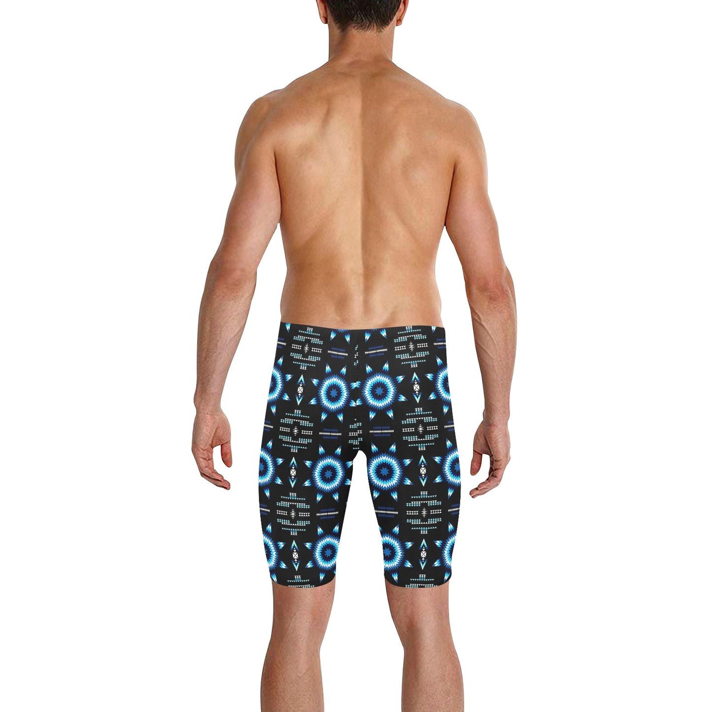 Rising Star Wolf Moon Men's Knee Length Swimming Trunks