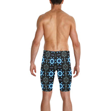 Load image into Gallery viewer, Rising Star Wolf Moon Men&#39;s Knee Length Swimming Trunks
