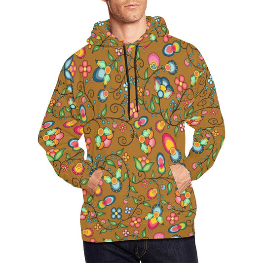 Floral Bounty Fall Leaves Hoodie for Men