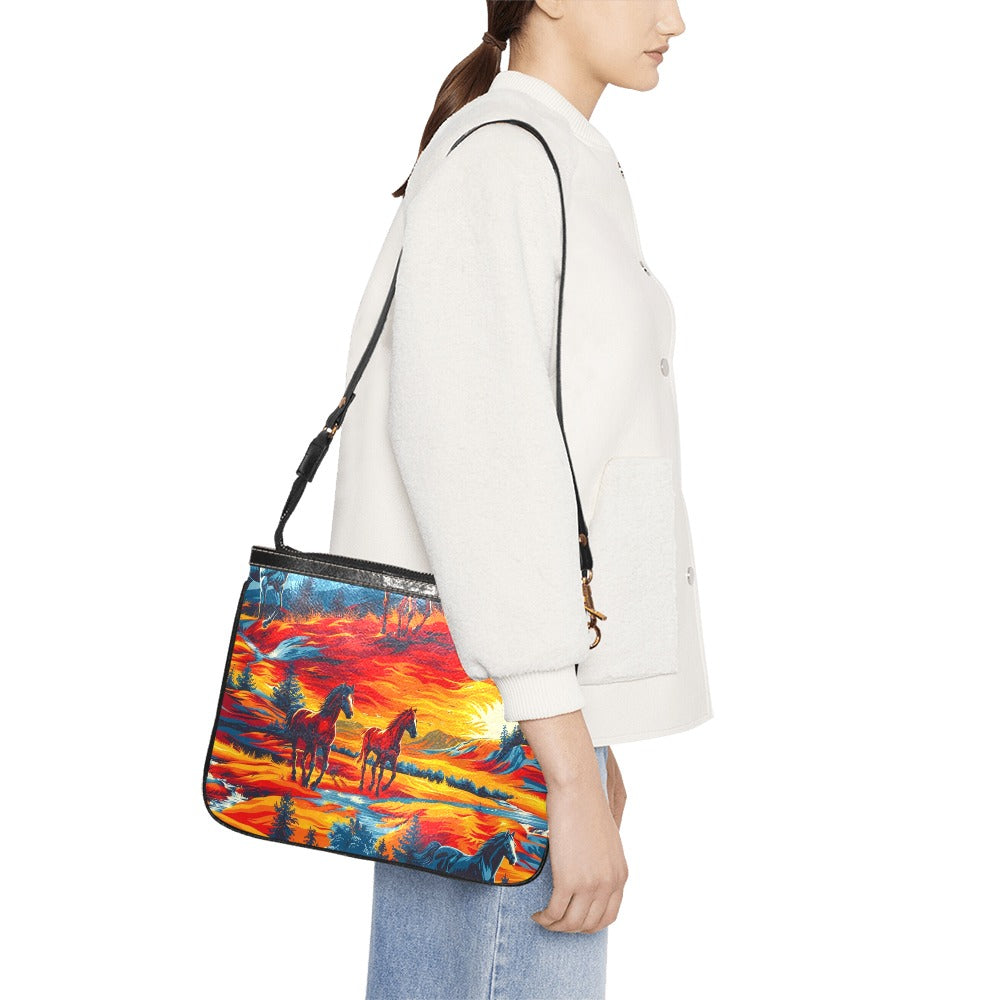 Wild Horses Small Shoulder Bag