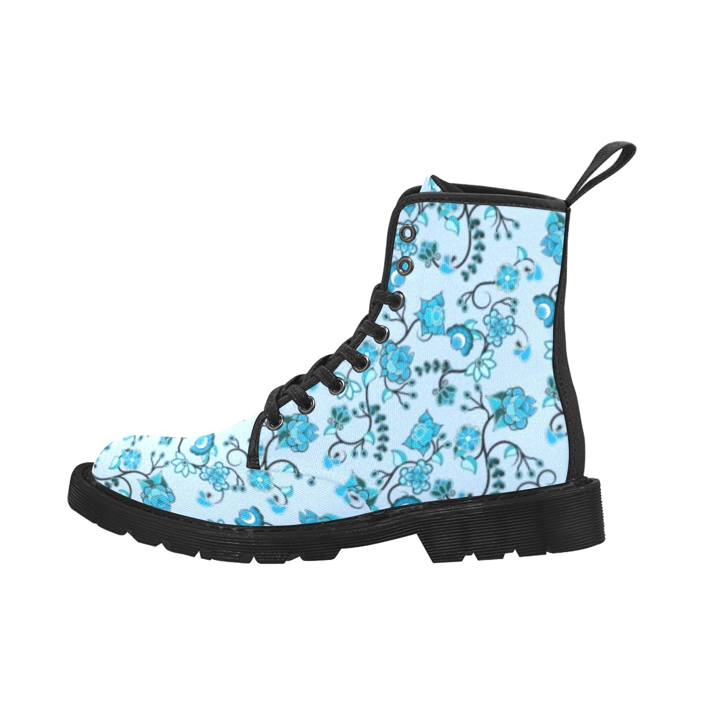 Blue Floral Amour Boots