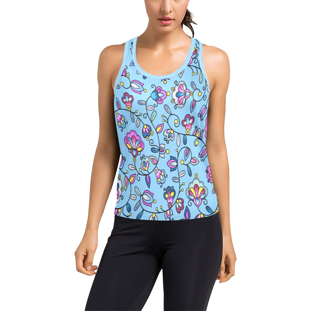 Autumn Bundle Blessing Blue Women's Racerback Tank Top