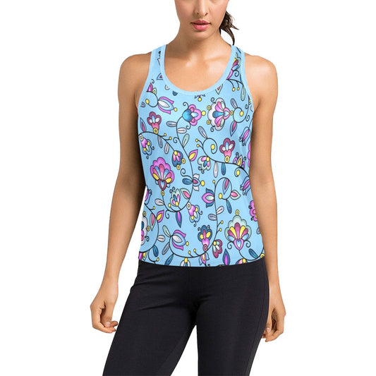 Autumn Bundle Blessing Blue Women's Racerback Tank Top