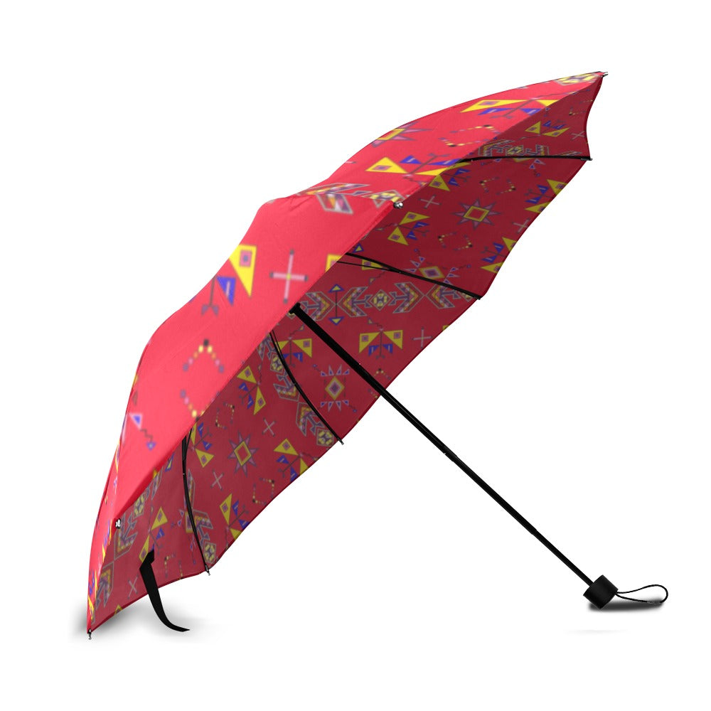 Scattered Generations Red Foldable Umbrella
