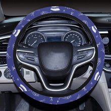 Load image into Gallery viewer, Ledger Dabbles Blue Steering Wheel Cover with Elastic Edge
