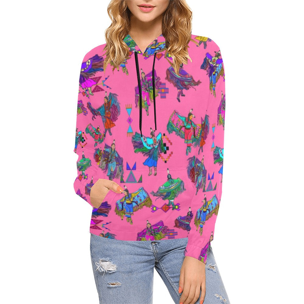 Women's Fancy Dancers Pink Hoodie for Women (USA Size)