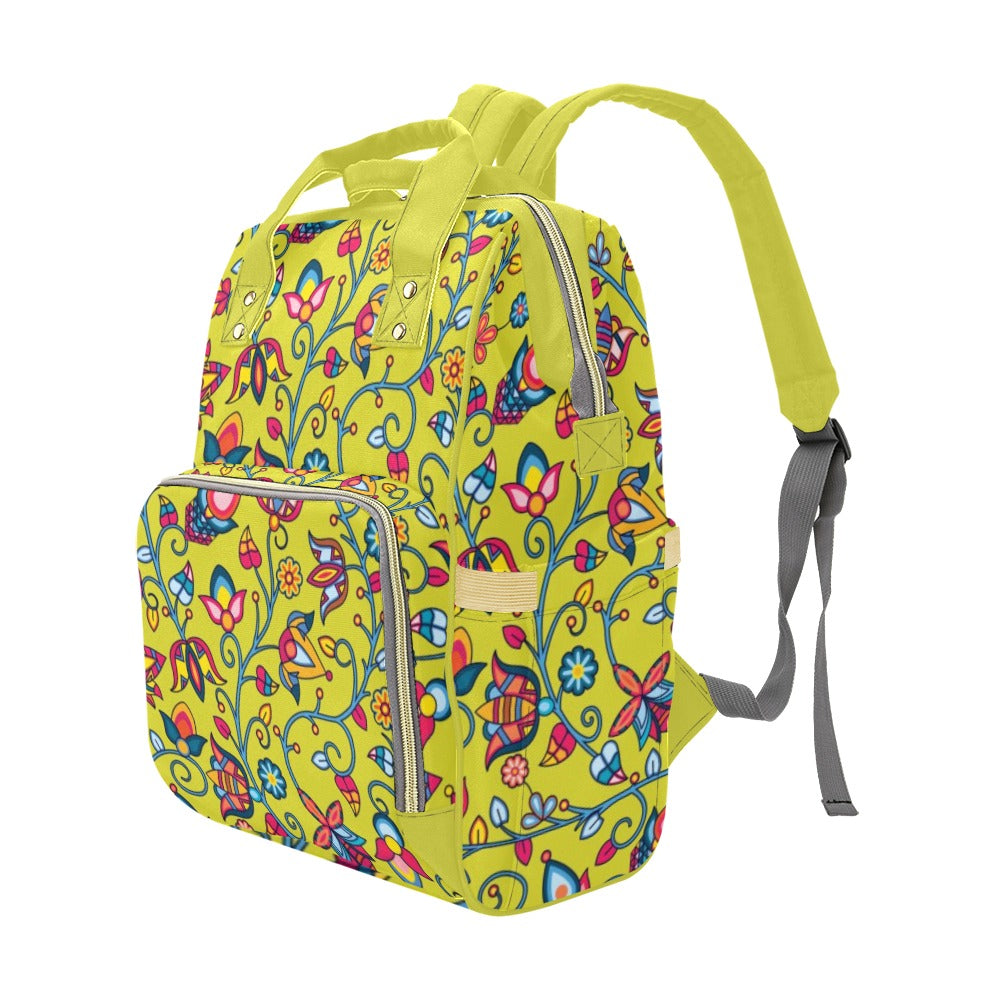 Thorny Path Yellow Grass Multi-Function Diaper Backpack