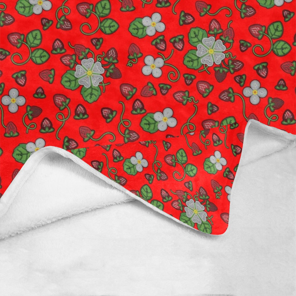 Strawberry Dreams Fire X-Large Micro Fleece Blanket