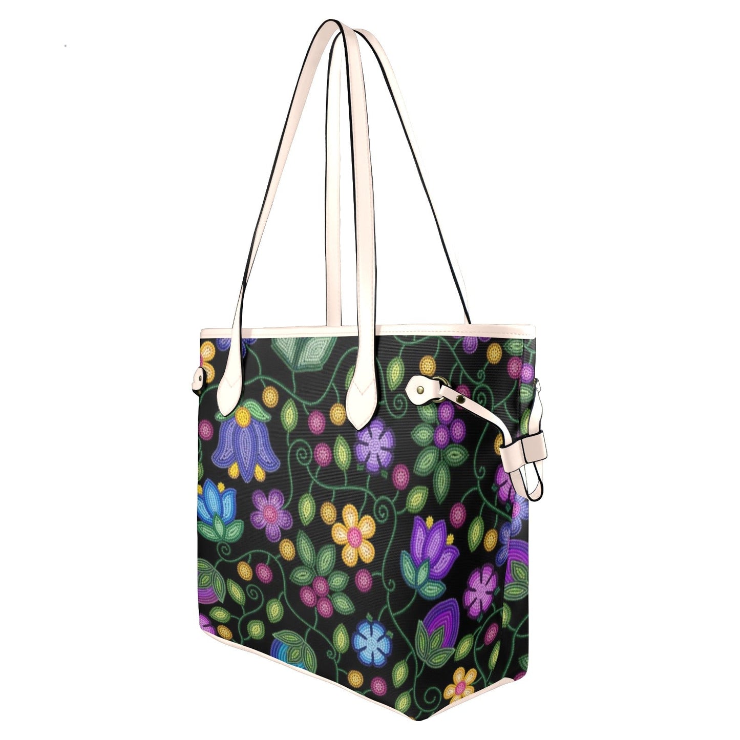 Bloom Uplift Black Clover Canvas Tote