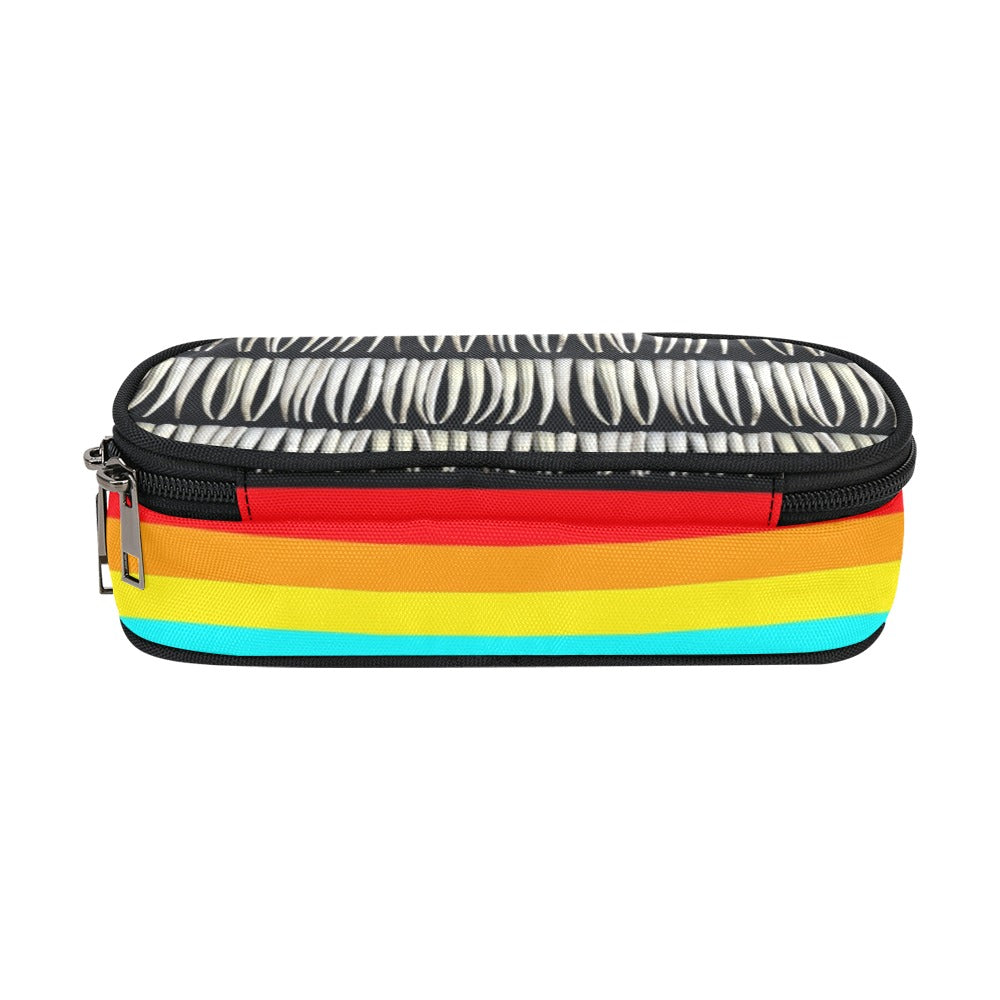 Dentalium on Black Pencil Pouch