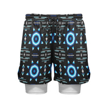 Load image into Gallery viewer, Rising Star Wolf Moon Men&#39;s Sports Shorts with Compression Liner
